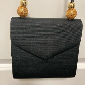 Vintage Carla March Black evening purse